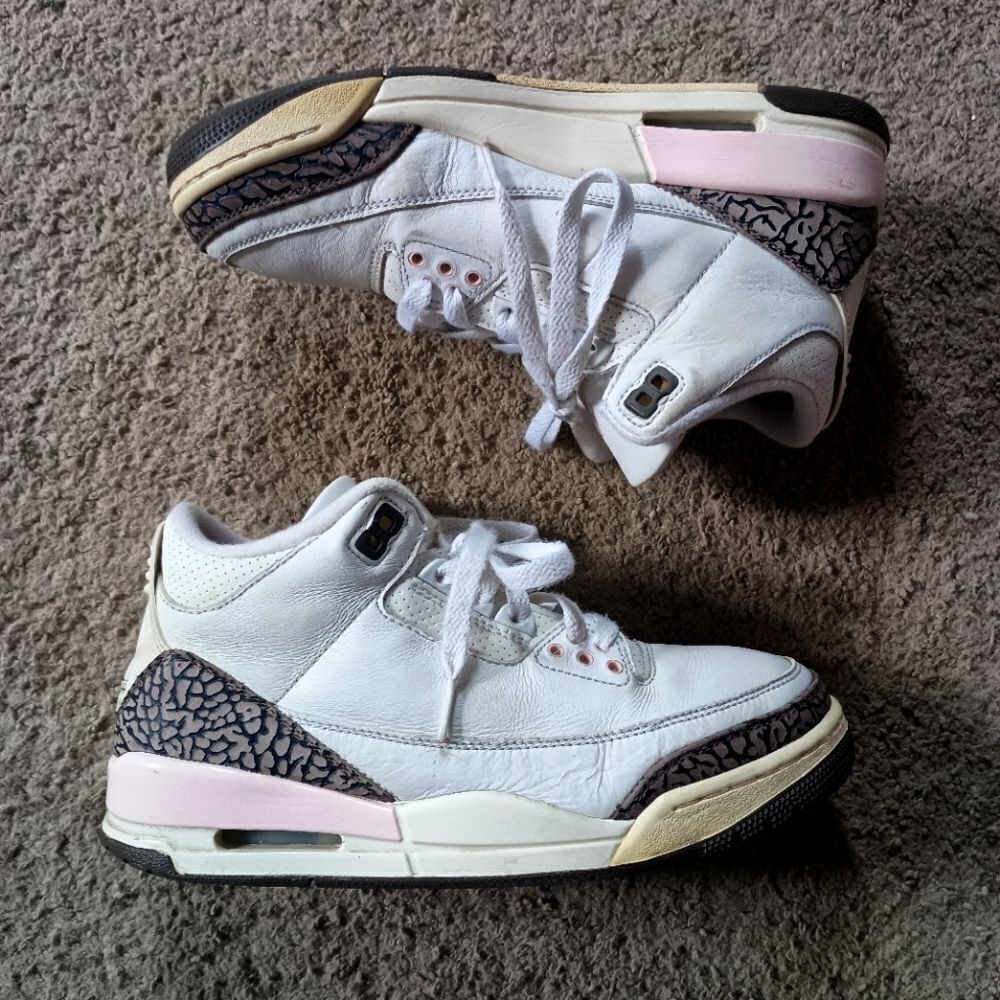 Air Jordan 3 Retro Neapolitan White Dark Mocha CK9246 102 Women's 8.5 PRE-OWNED